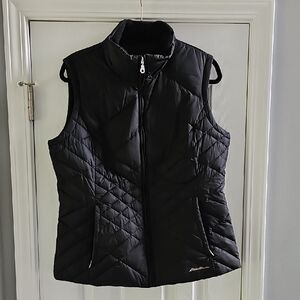Eddie Bauer Black Quilted Puffer Vest